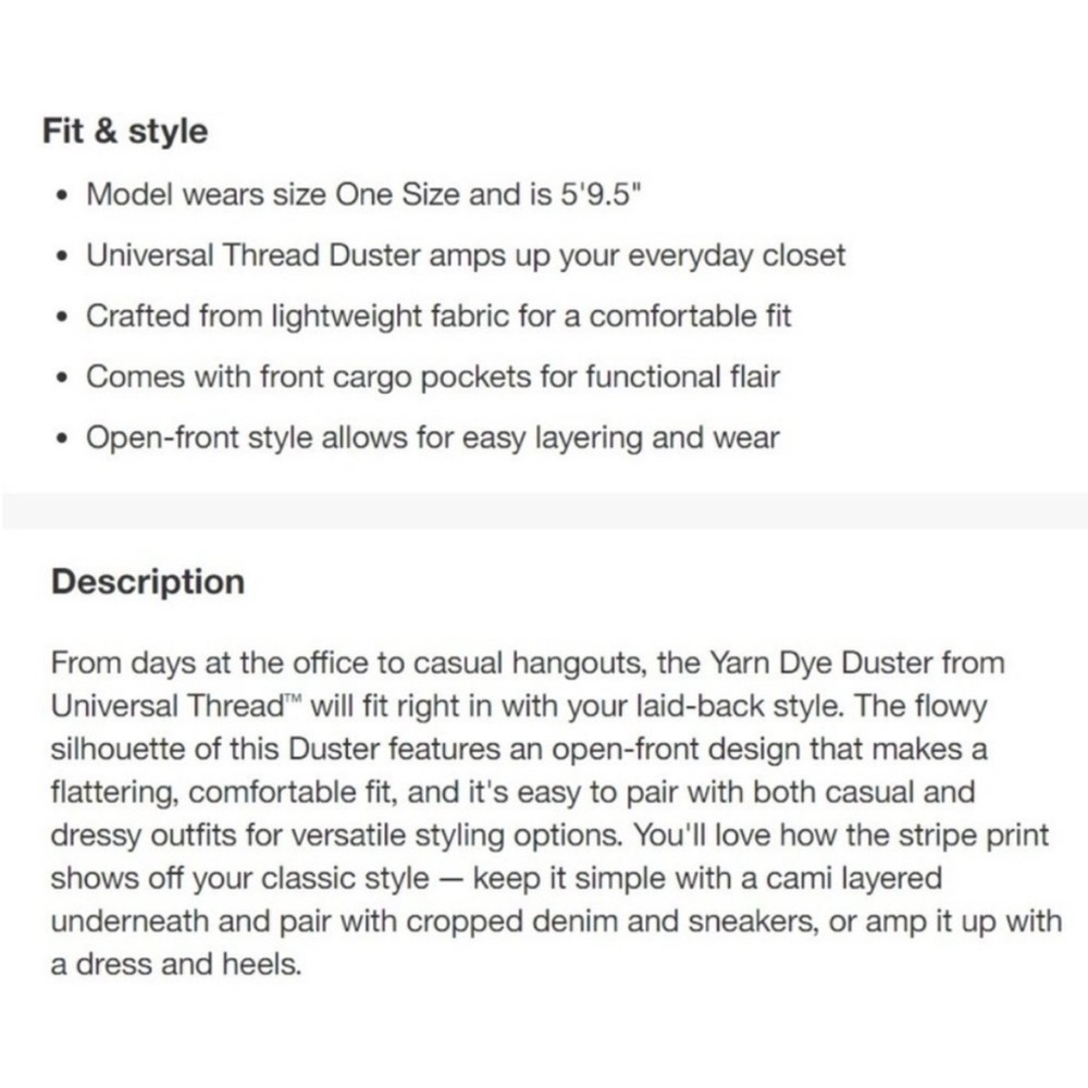 Coastal Universal Thread Striped Duster Cardigan … - image 7